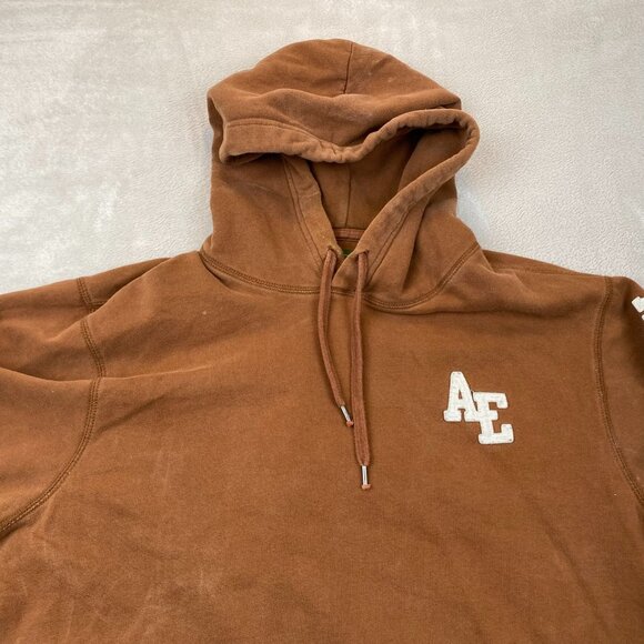 American Eagle Men's Hoodie Large Sweatshirt With Front Pocket & Sewn on Letteri - Picture 6 of 11